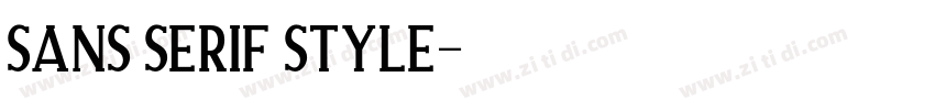 Sans Serif Style字体转换